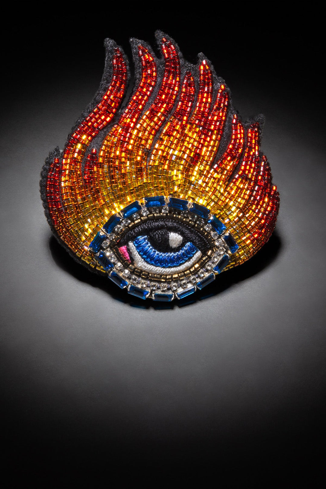 Evil Eye Flame Brooch