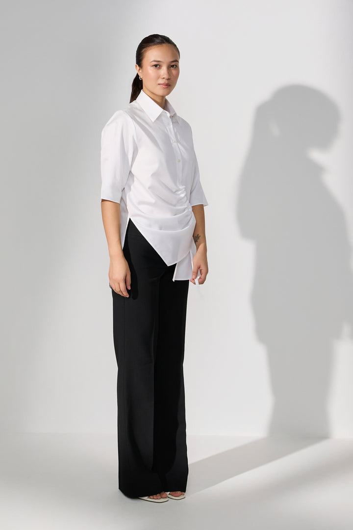 Wrap & Tie White Shirt