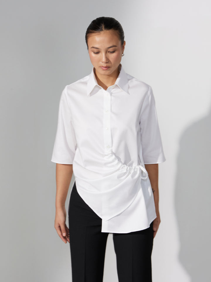 Wrap & Tie White Shirt