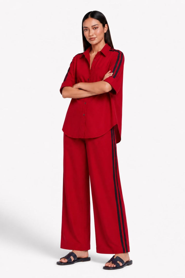 Red Ribbon Pant Set