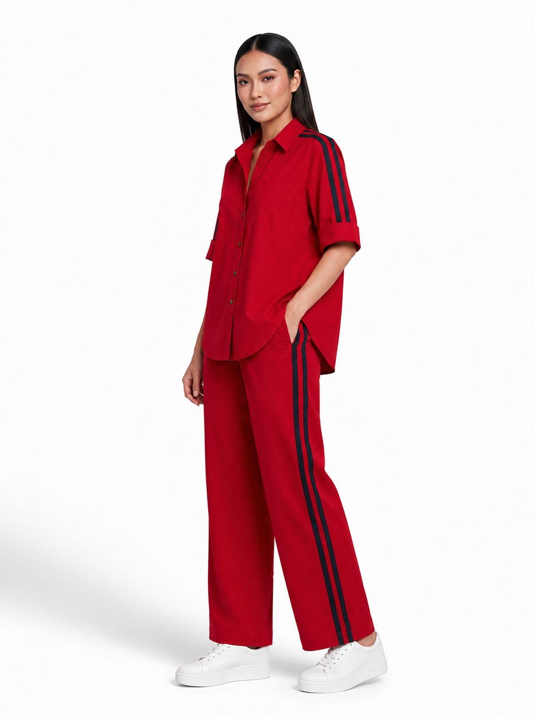 Red Ribbon Pant Set