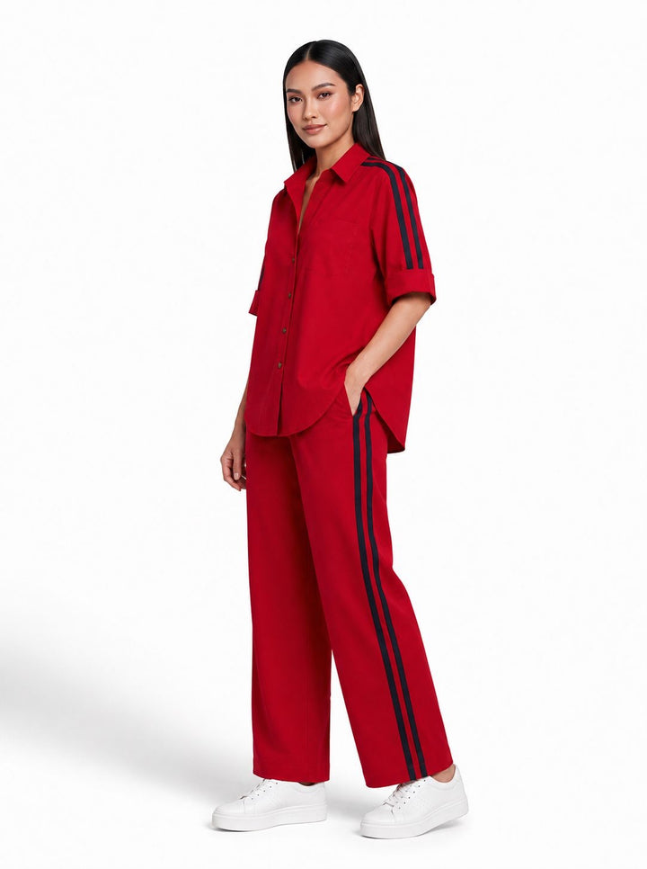 Red Ribbon Pant Set