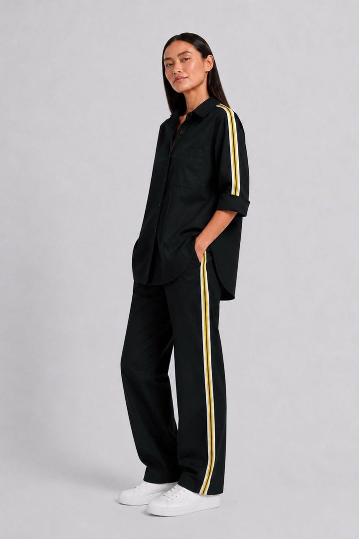 Black Ribbon Pant Set