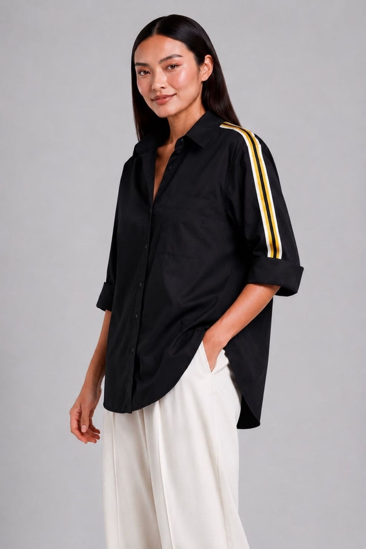 Black Ribbon Shirt