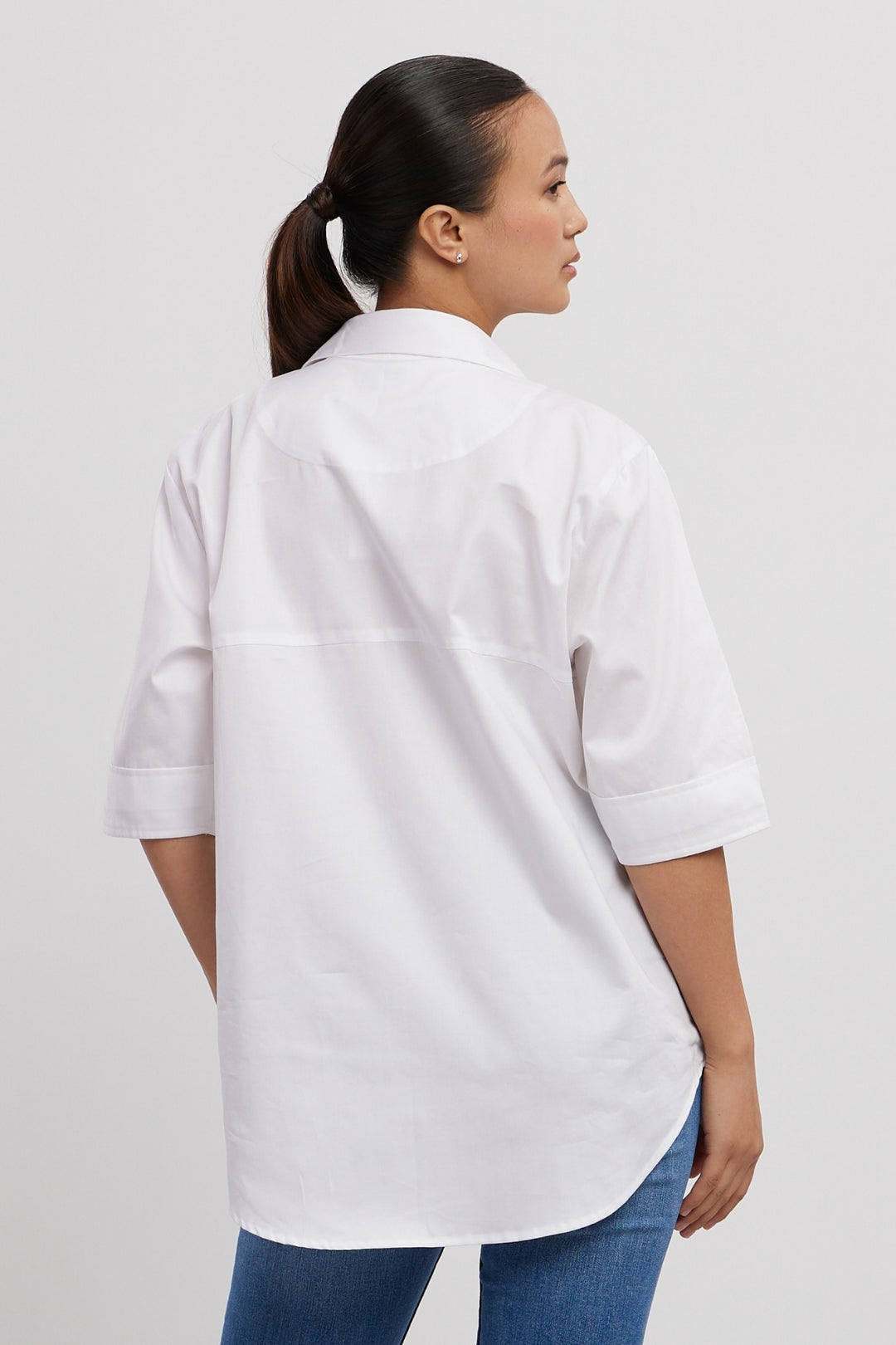 White Puzzle Pop Embroidered Shirt - PALLAVI SWADI  