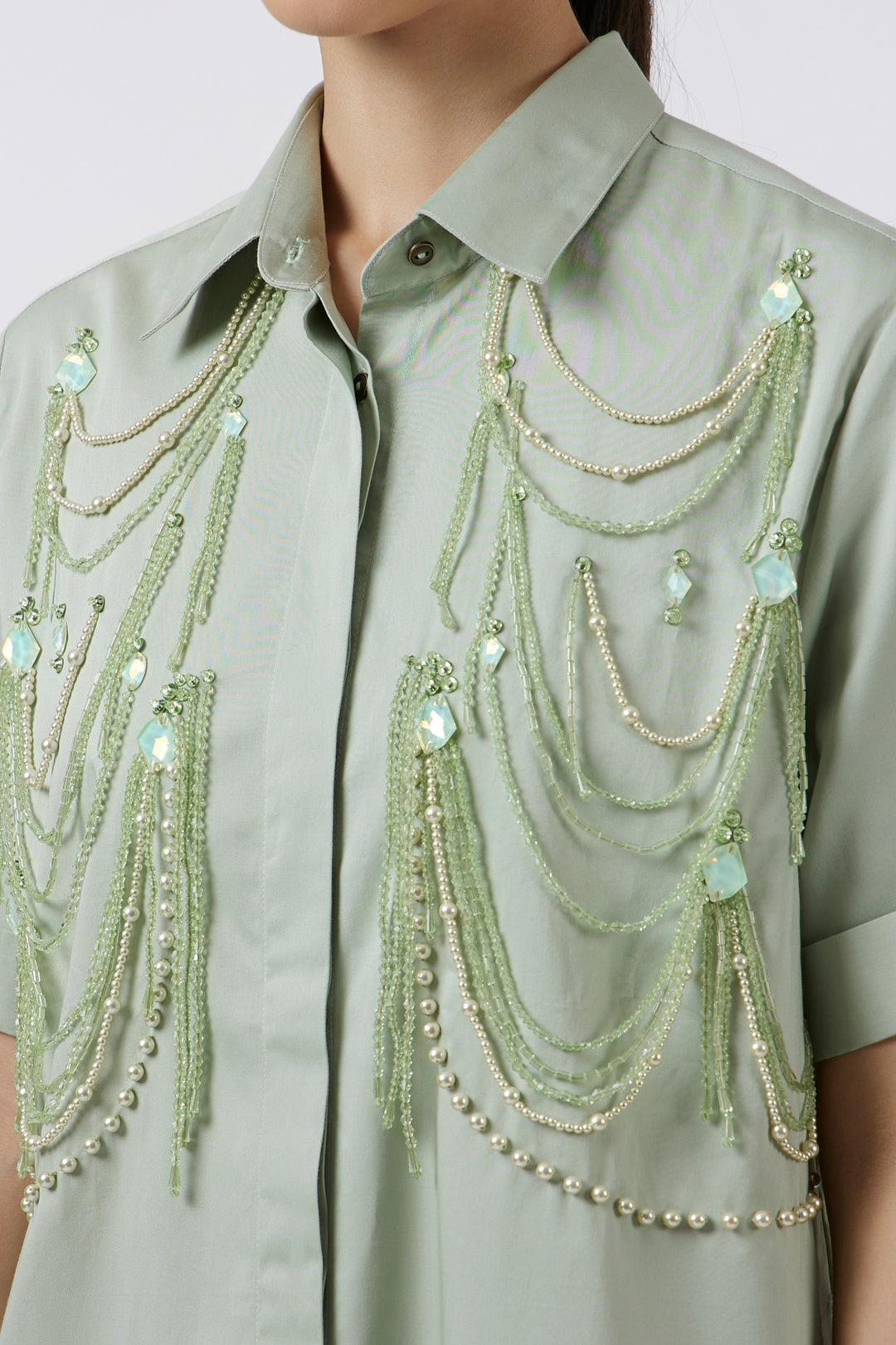 PISTACHIO FRINGE PANEL SET