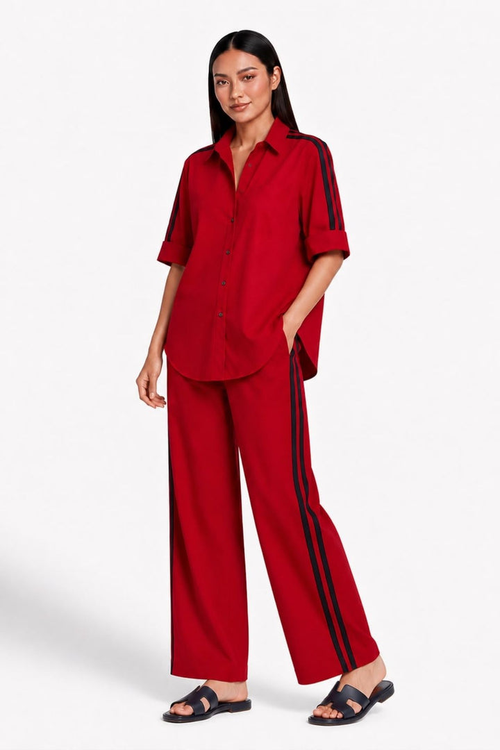 Red Ribbon Pant Set