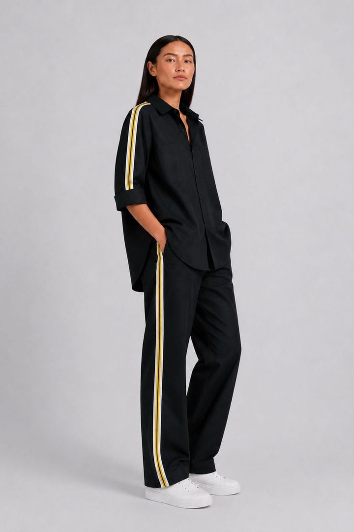 Black Ribbon Pant Set