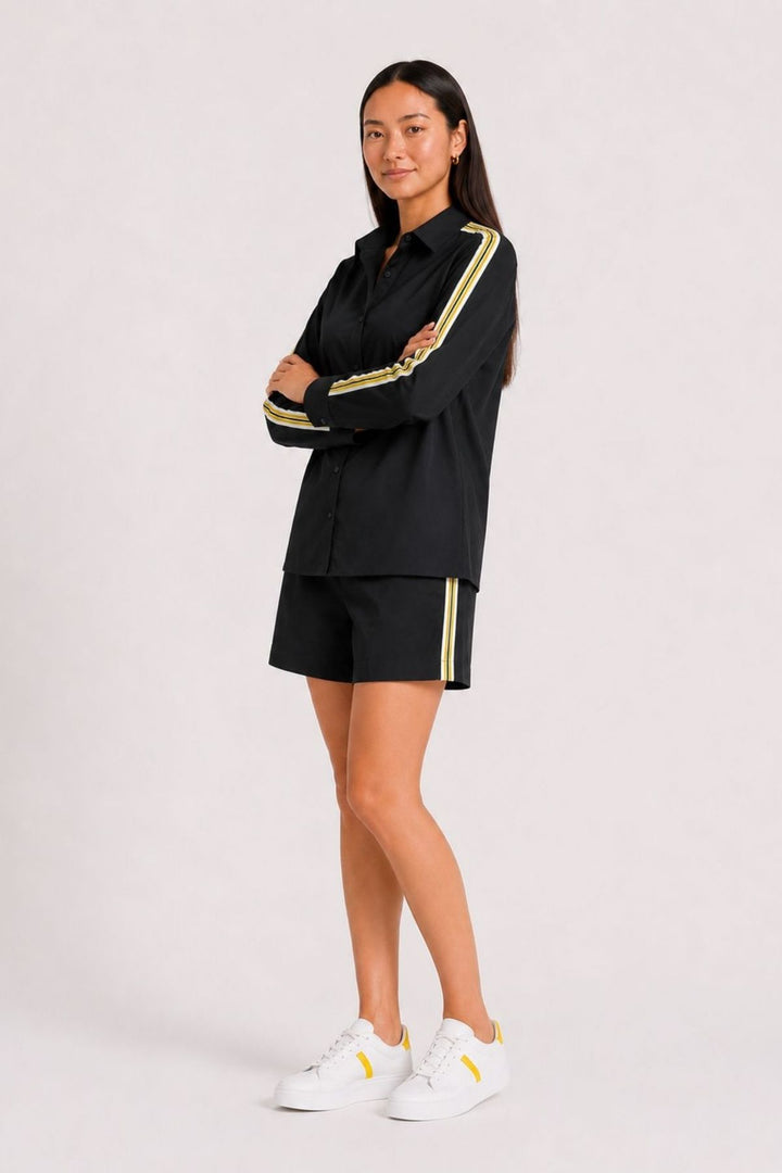 Black Ribbon Short Set