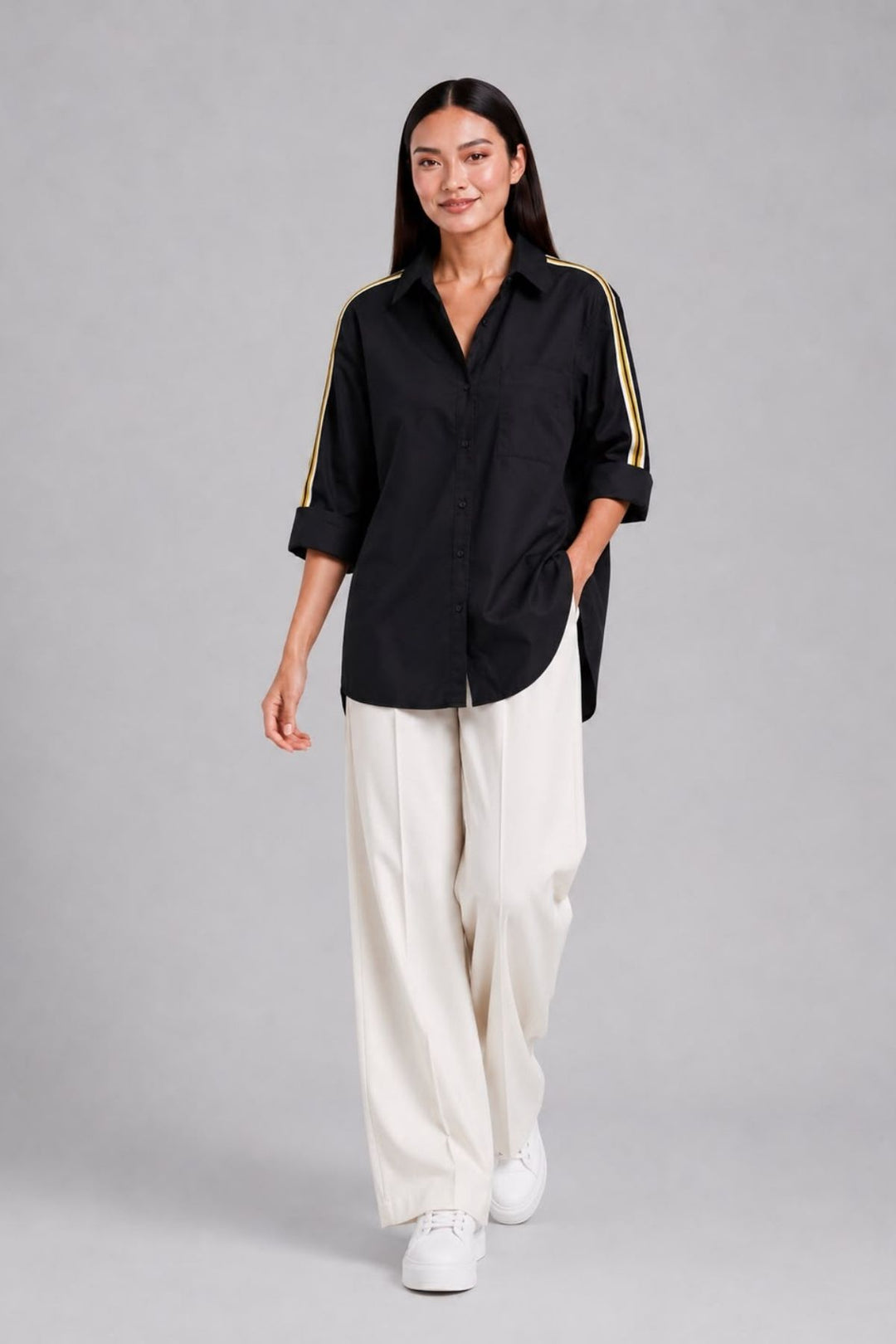 Black Ribbon Shirt