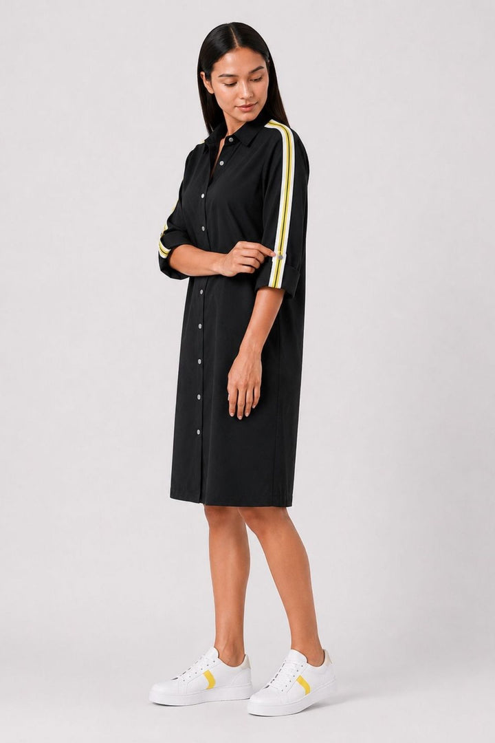 Black Ribbon Shirt Dress