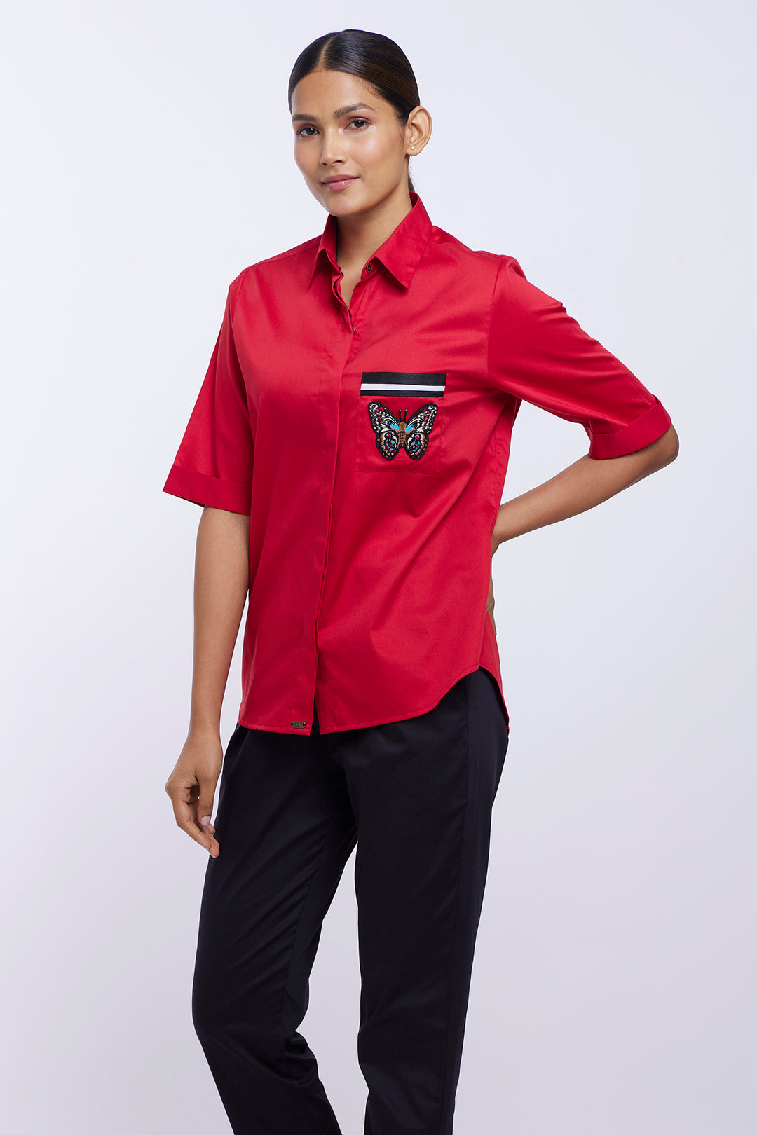 PLV Garden Red Butterfly Shirt