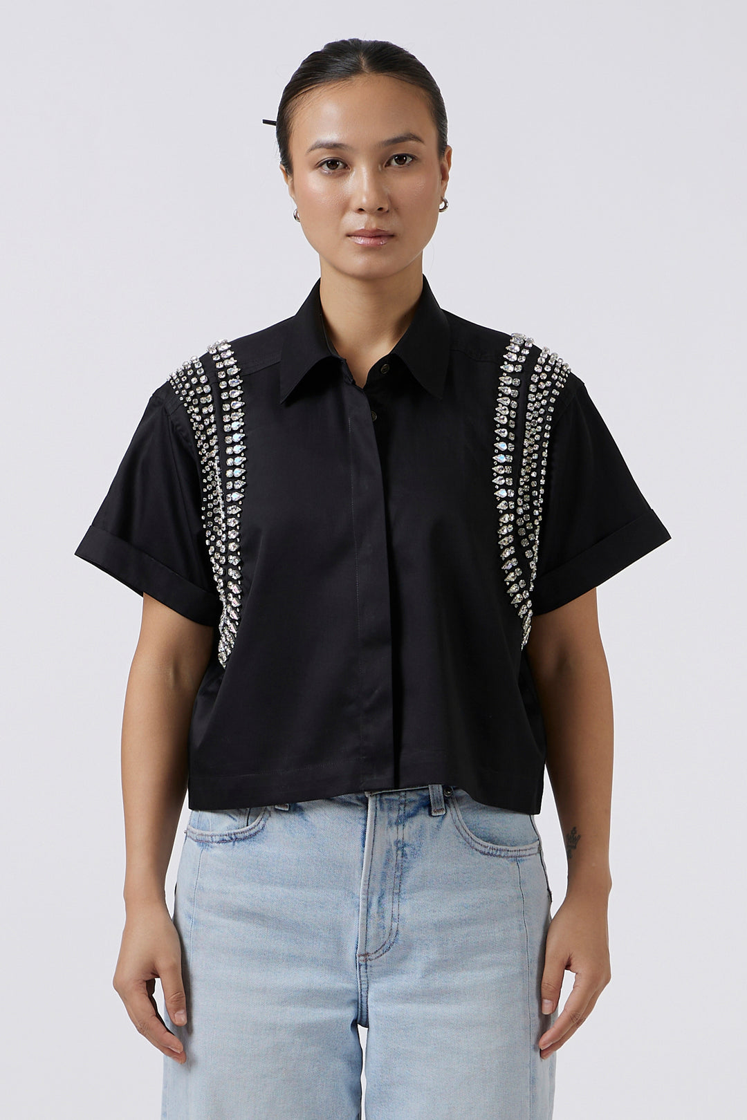 WATERFALL BLACK SWAROVSKI JACKET