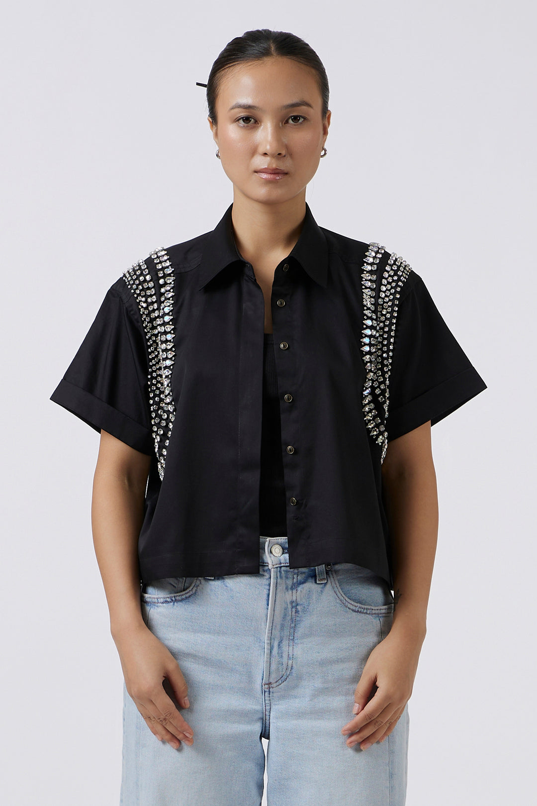 WATERFALL BLACK SWAROVSKI JACKET