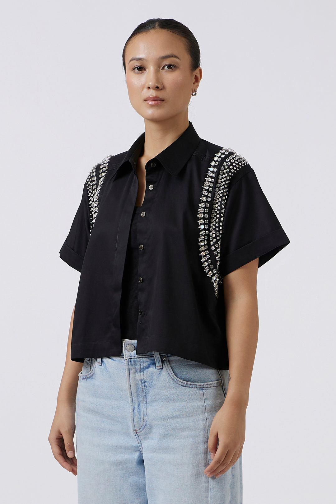 WATERFALL BLACK SWAROVSKI JACKET