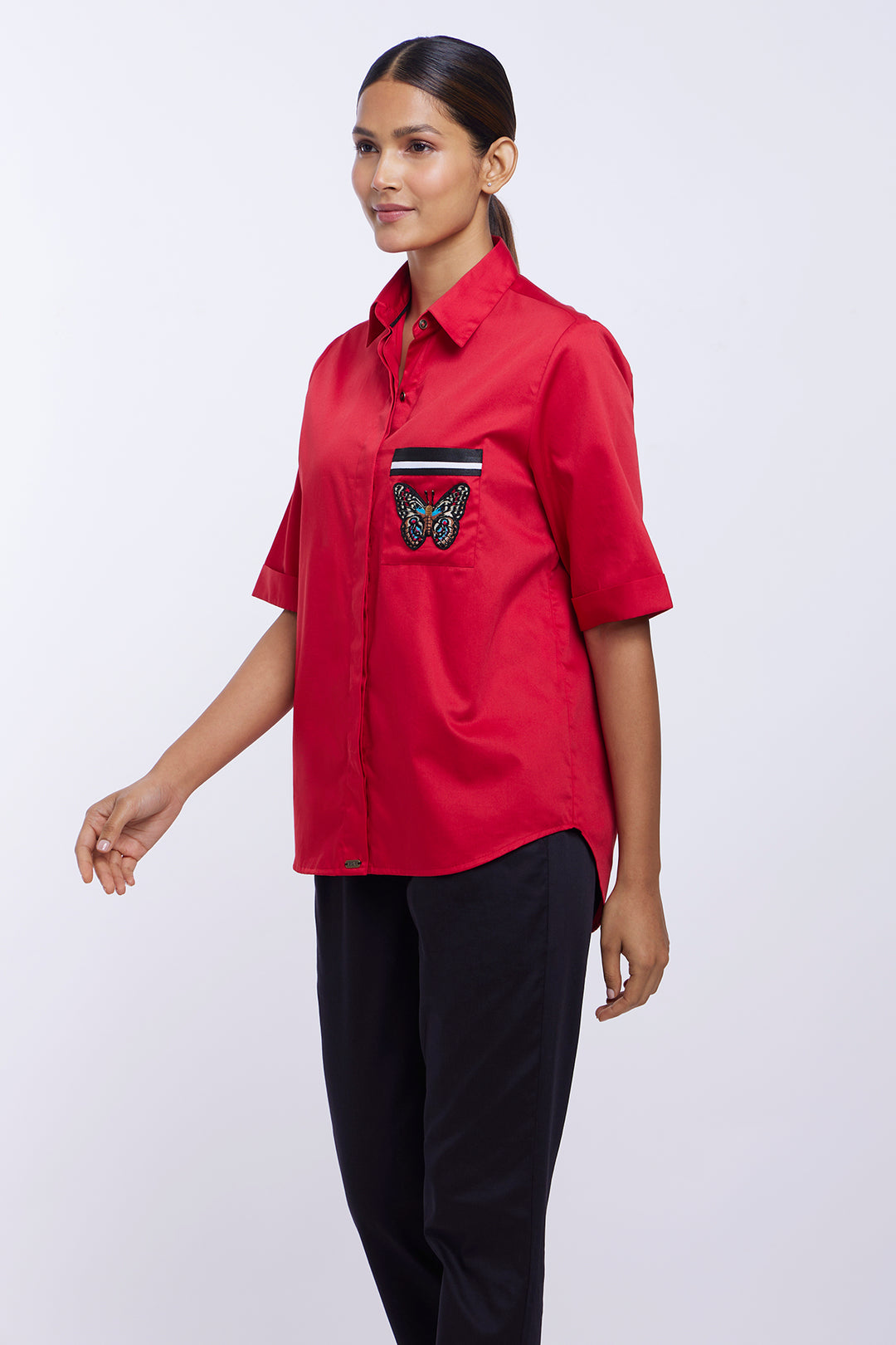 PLV Garden Red Butterfly Shirt