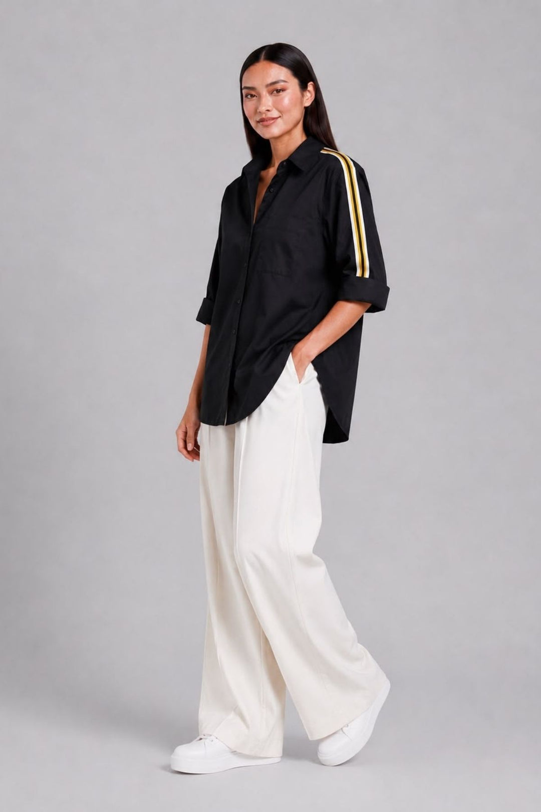 Black Ribbon Shirt