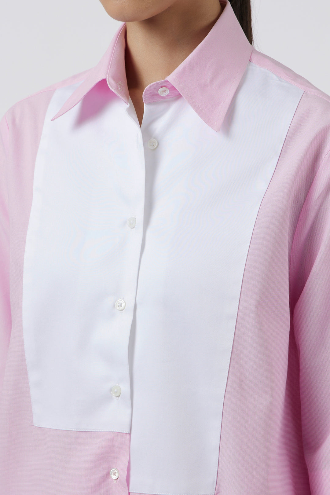 GEOMETRIC BIB PINK SHIRT