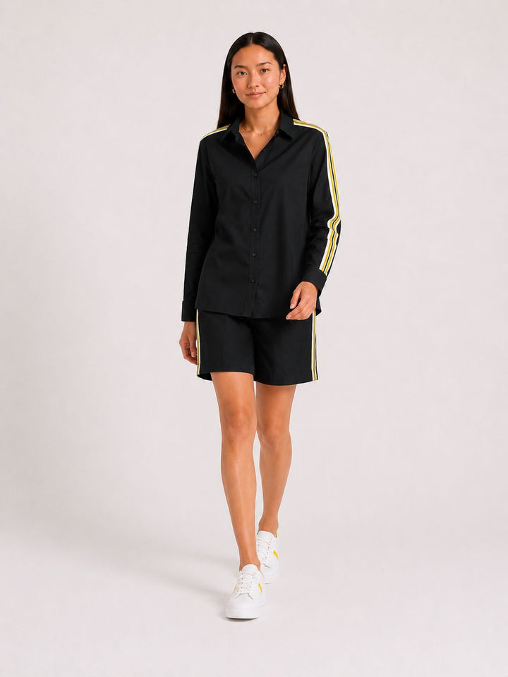 Black Ribbon Short Set