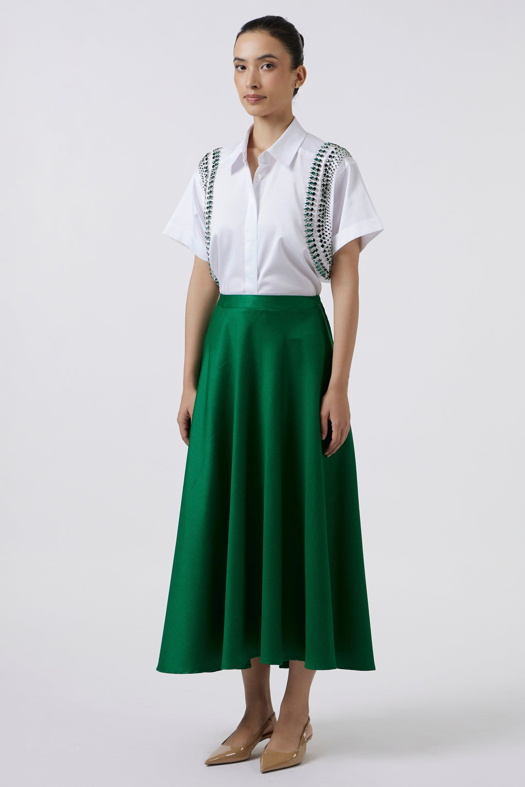 GREEN CASCADE SKIRT