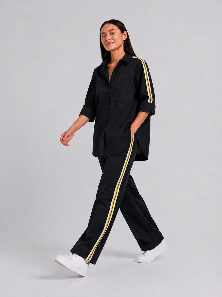 Black Ribbon Pant Set