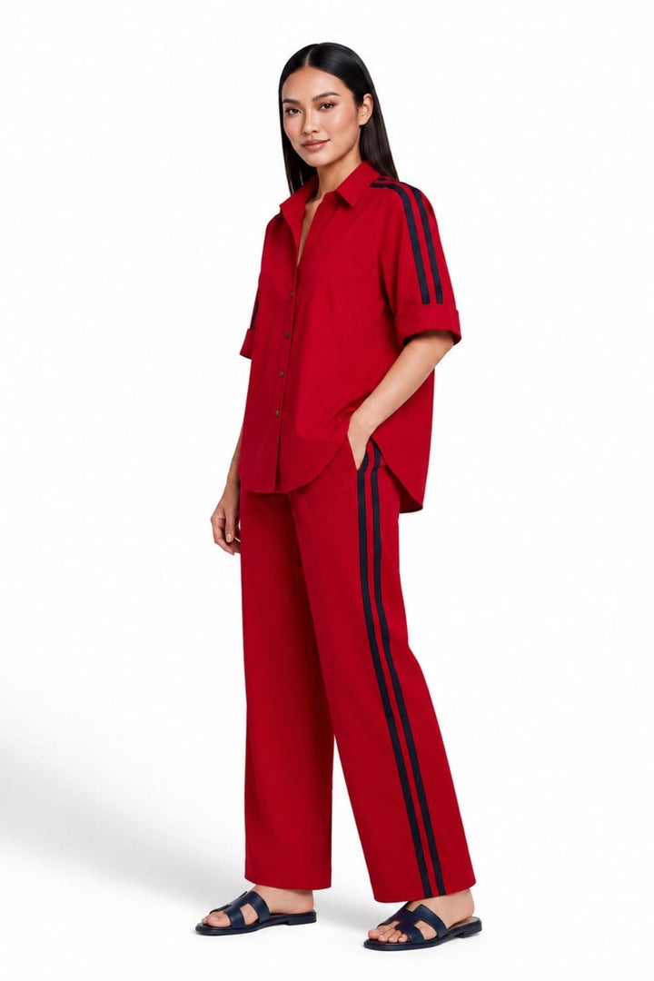 Red Ribbon Pant Set