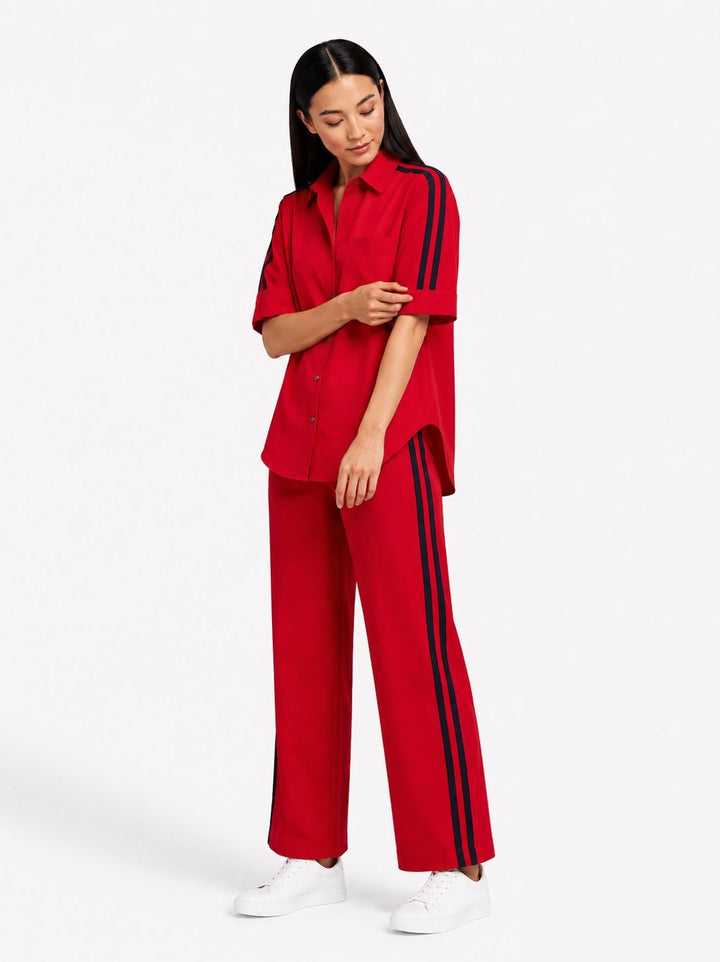 Red Ribbon Pant Set