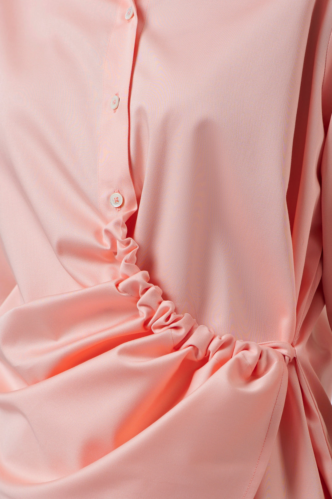 WRAP & TIE PEACH SHIRT