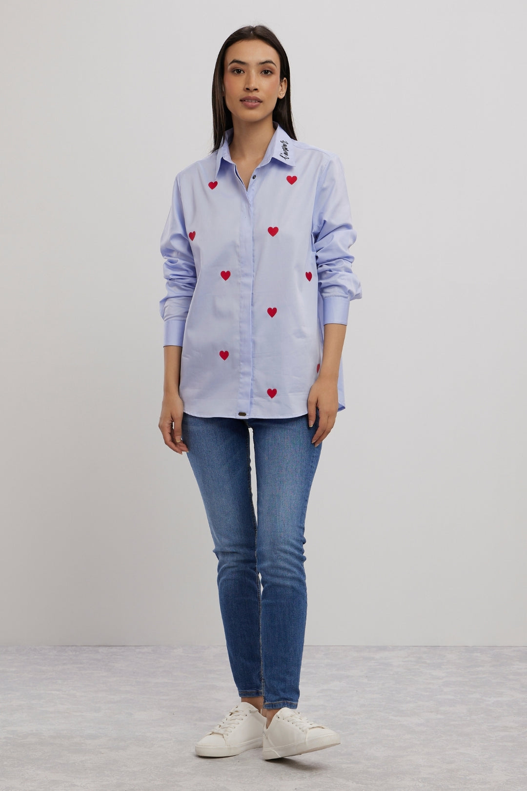 Diana Penty Sky Blue Heart Shirt - PALLAVI SWADI  