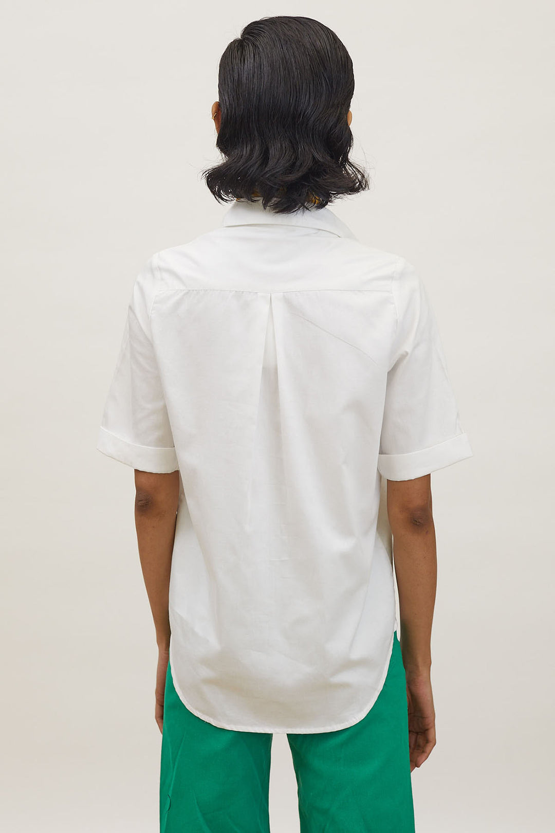 White Emerald Pocket Swarovski Shirt