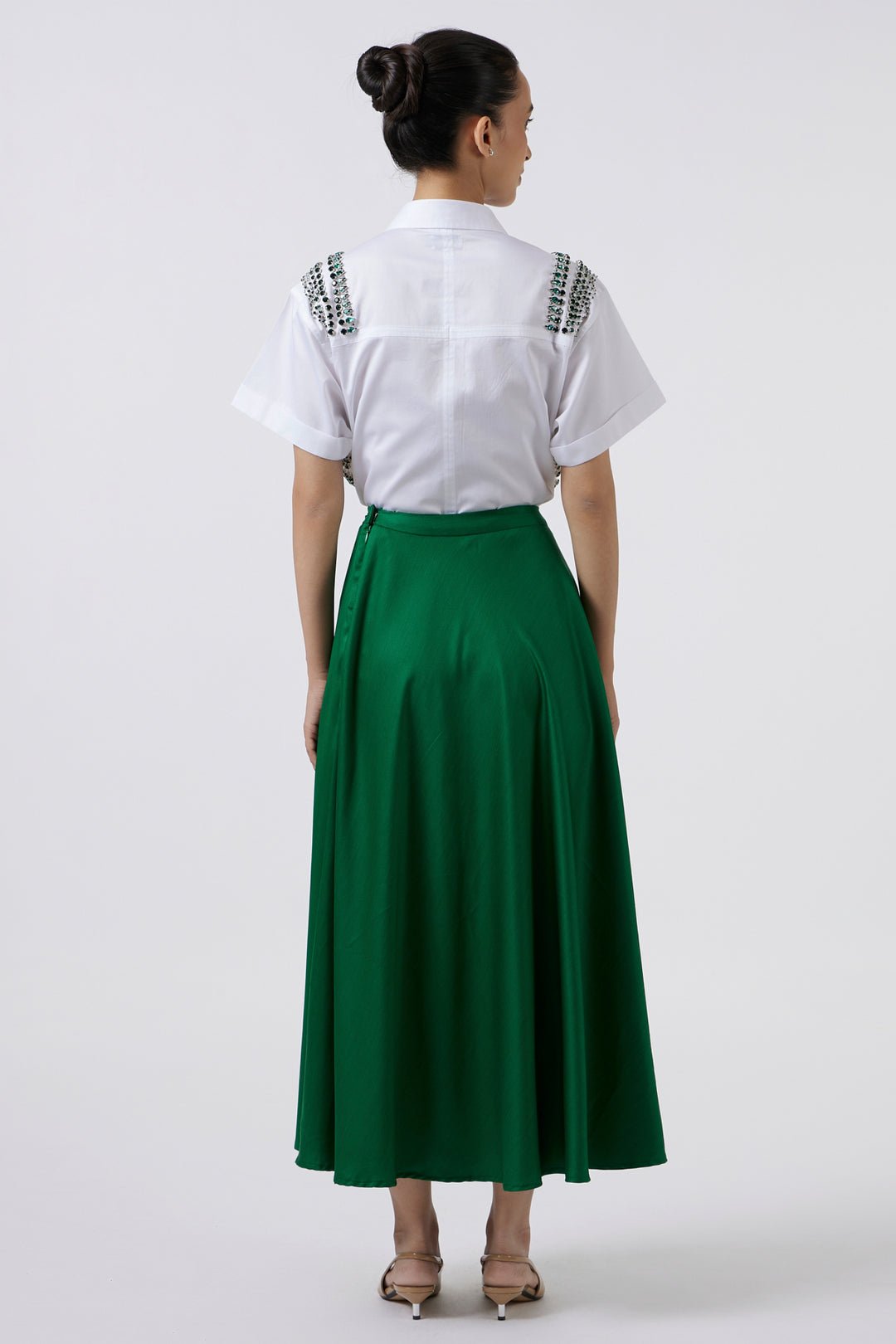 GREEN CASCADE SKIRT