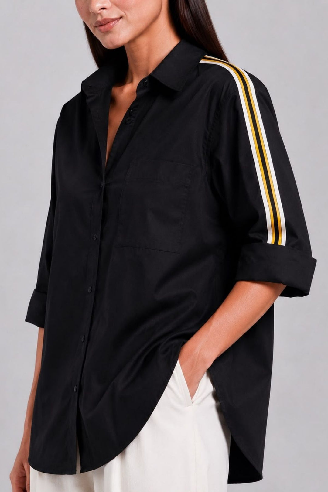 Black Ribbon Shirt