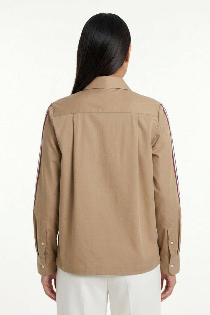 Sand Ribbon Crop Shirt