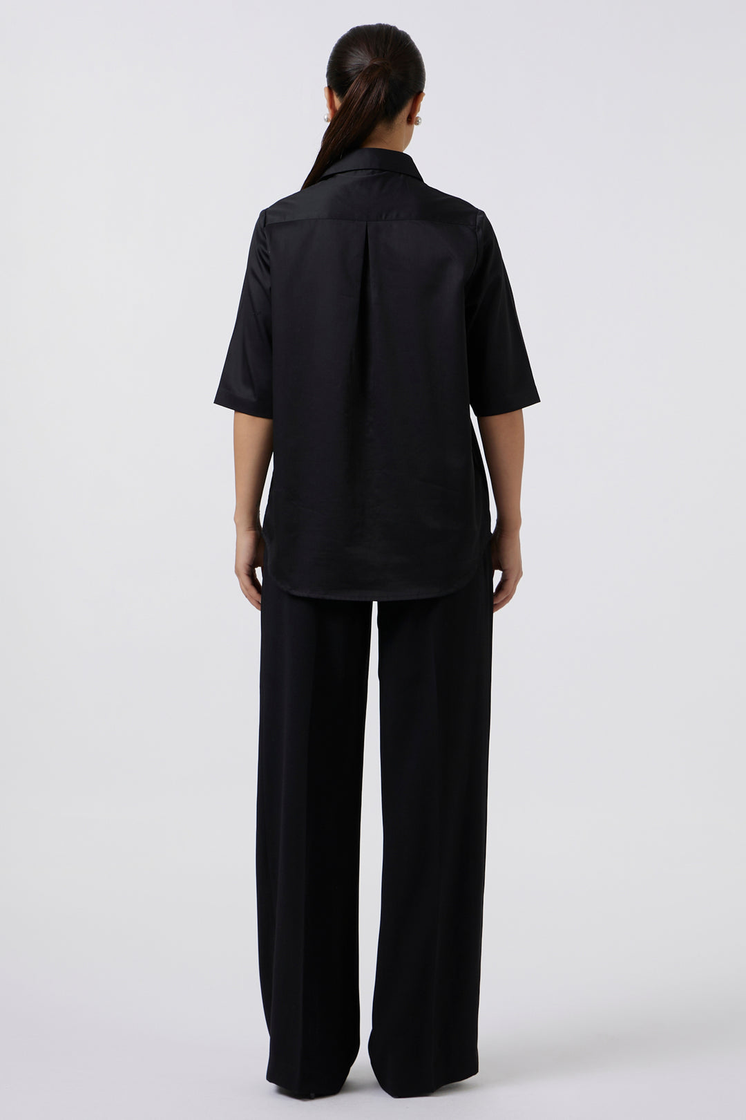 ORGANZA BIB BLACK SHIRT