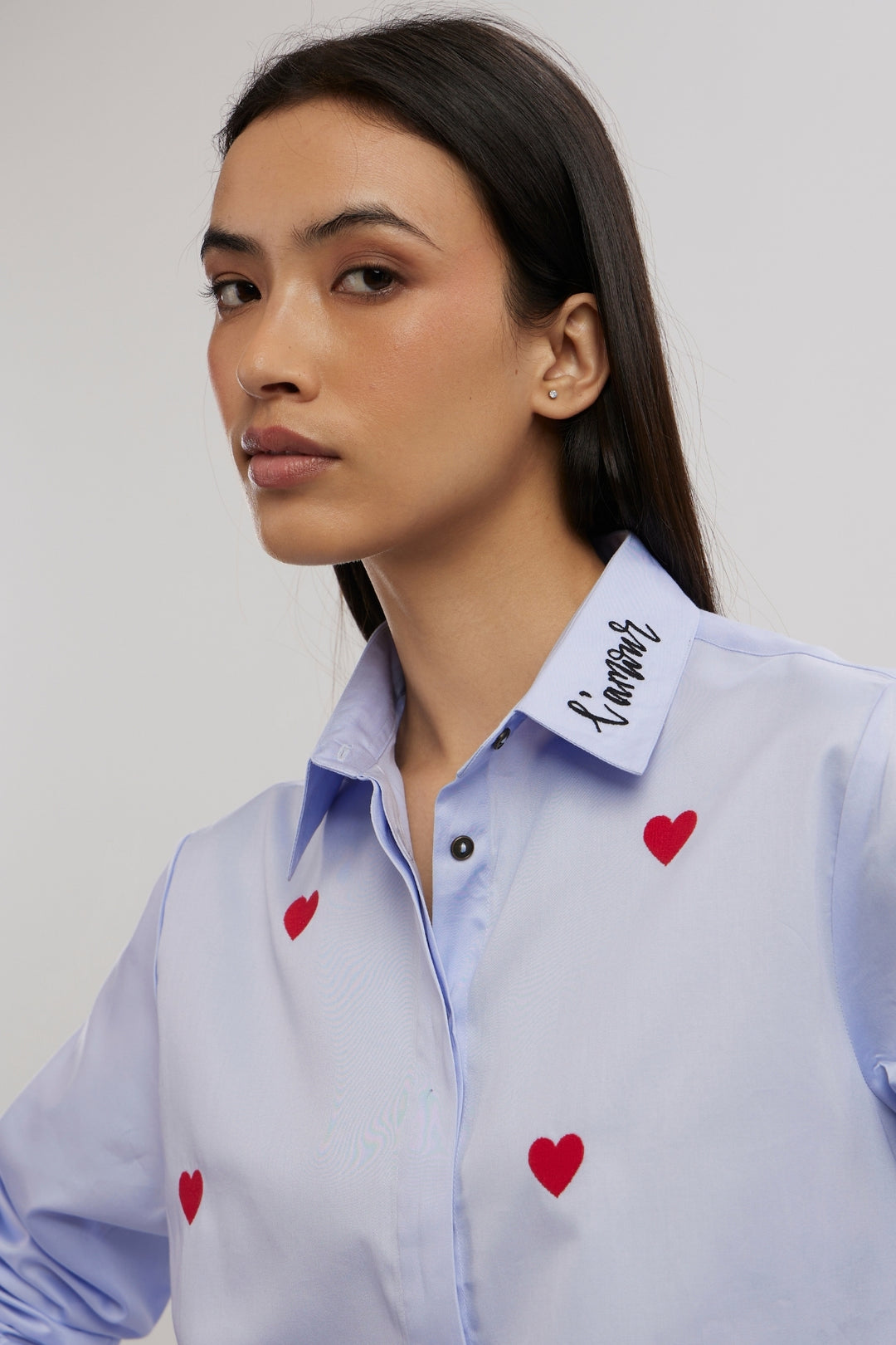 Diana Penty Sky Blue Heart Shirt - PALLAVI SWADI  