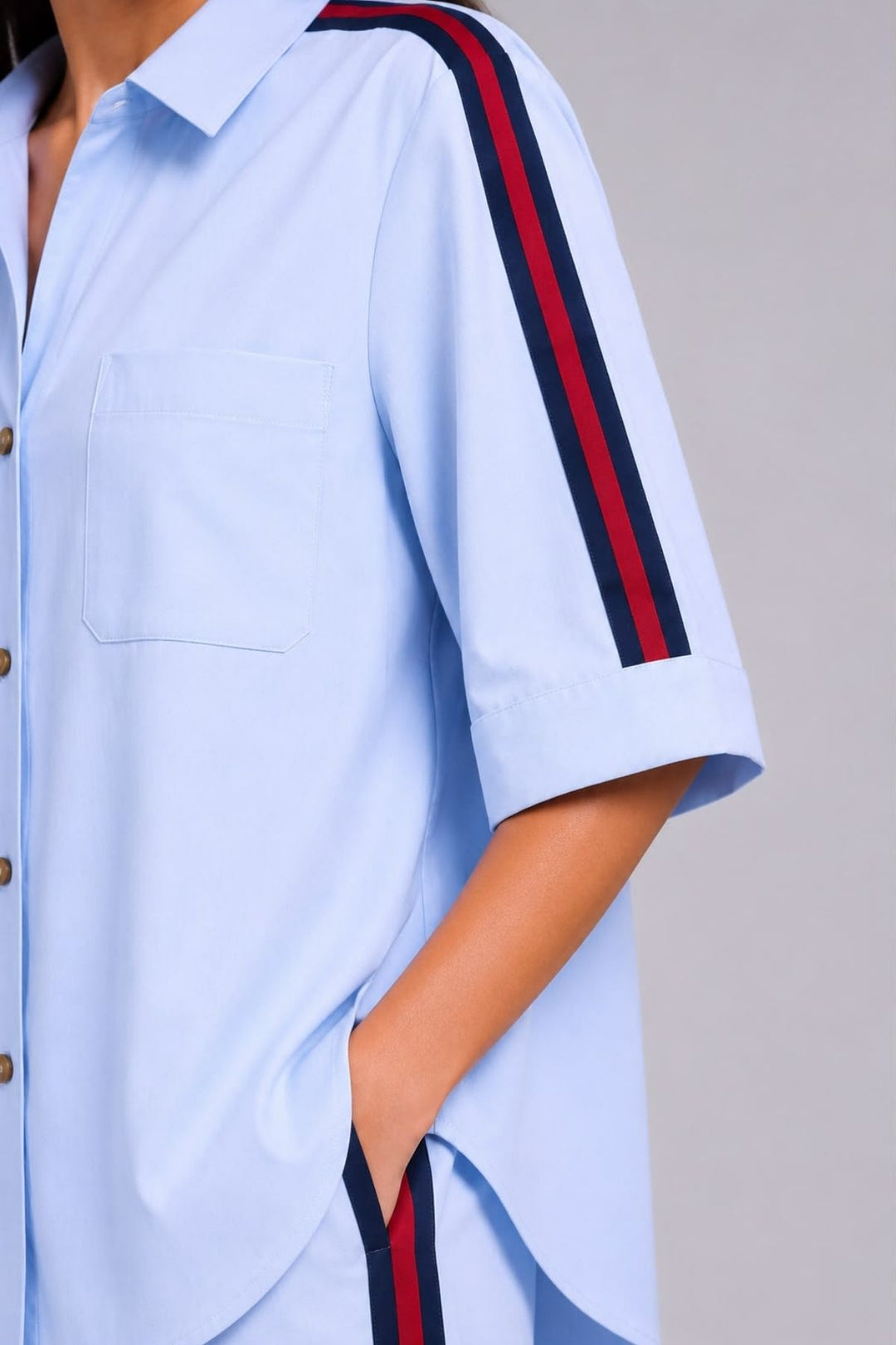 Sky Blue Ribbon Pant Set