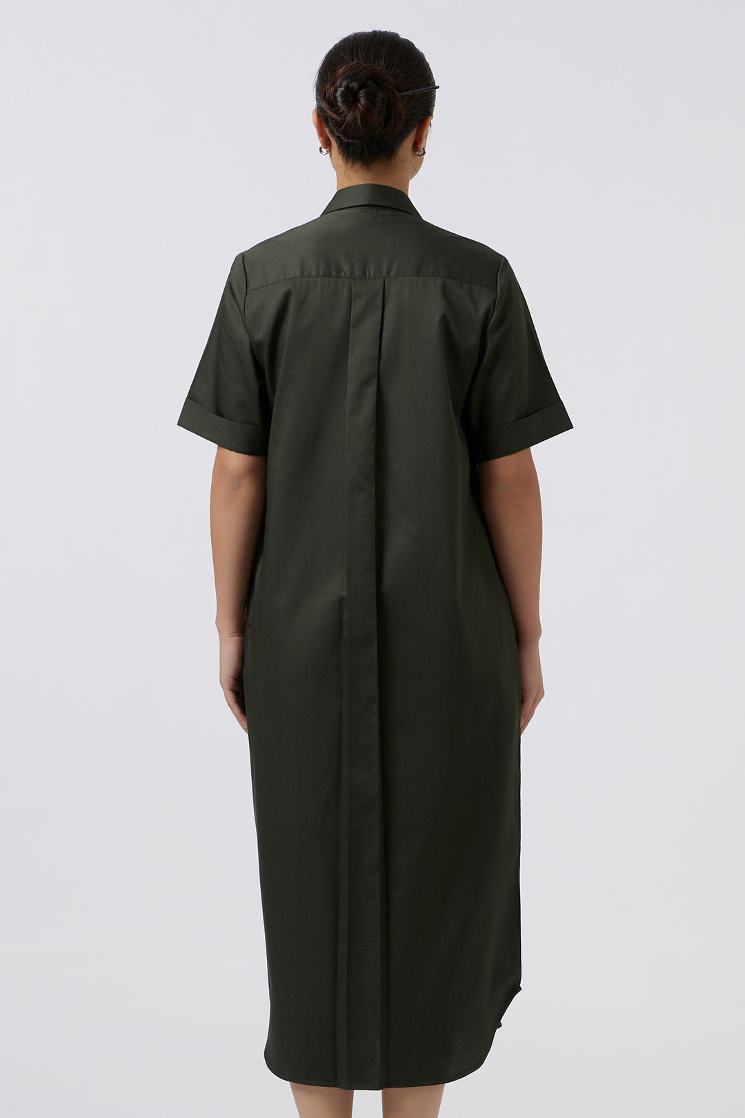 OLIVE LONG RELAXED DRESS