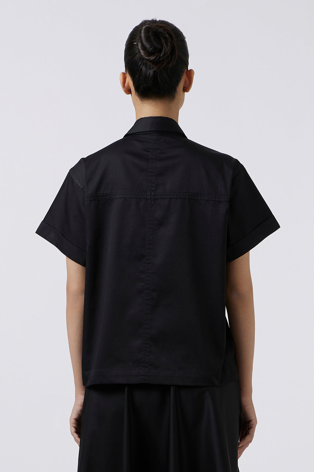 Celeste Black Crop Shirt
