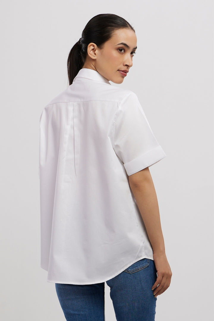 White Metallic Gold Shirt - PALLAVI SWADI  