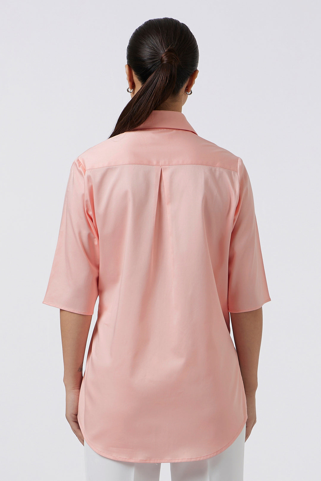 WRAP & TIE PEACH SHIRT