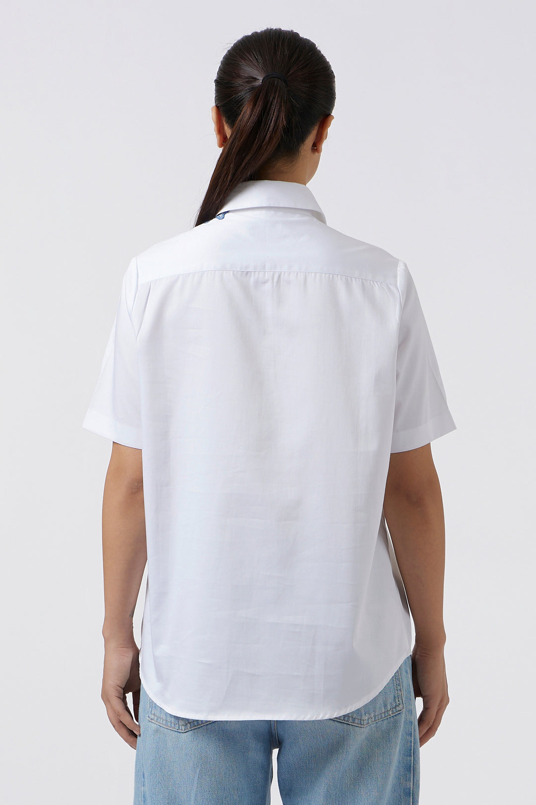 AZURE BLOOM WHITE SHIRT