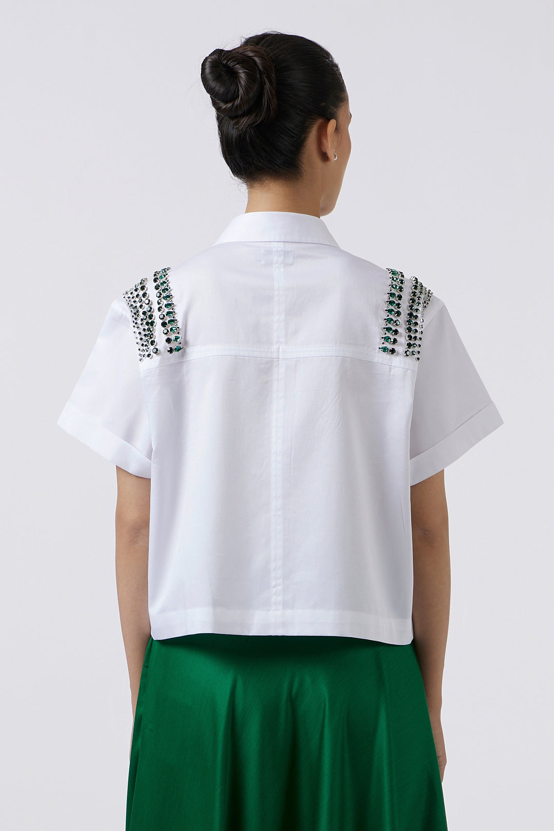 WATERFALL EMERALD SWAROVSKI SHIRT