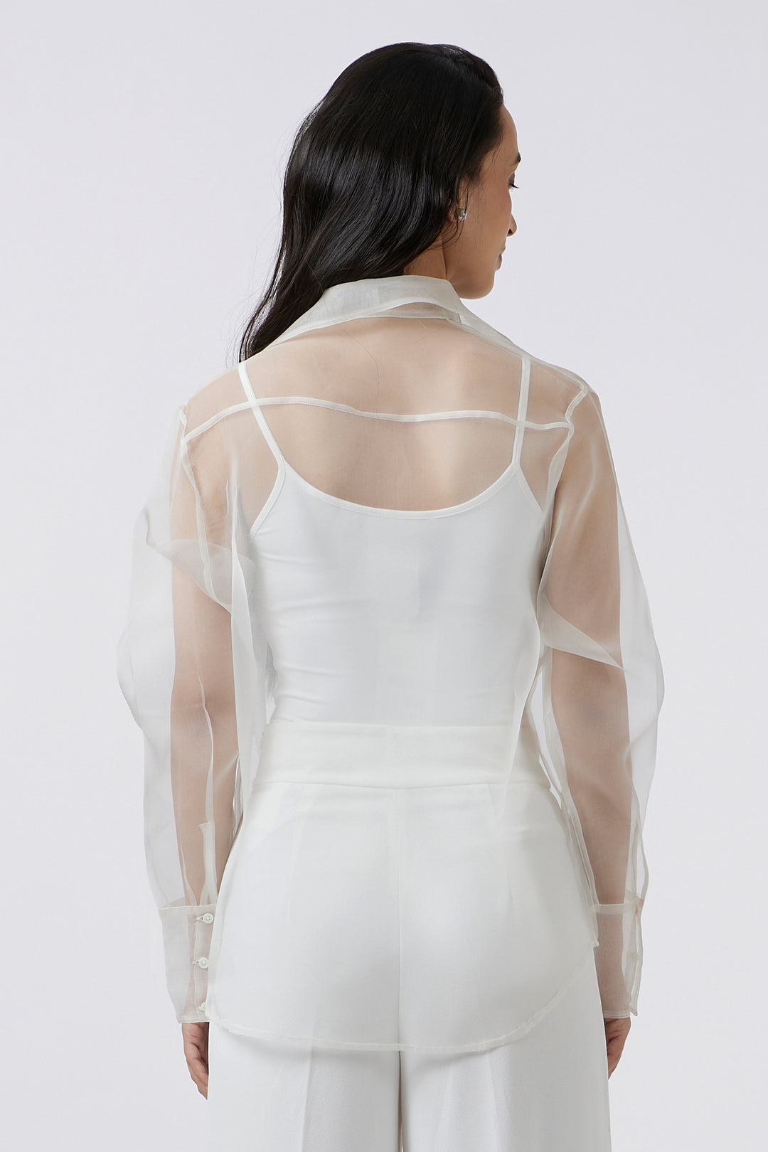 ORGANZA BLOOM IVORY SHIRT