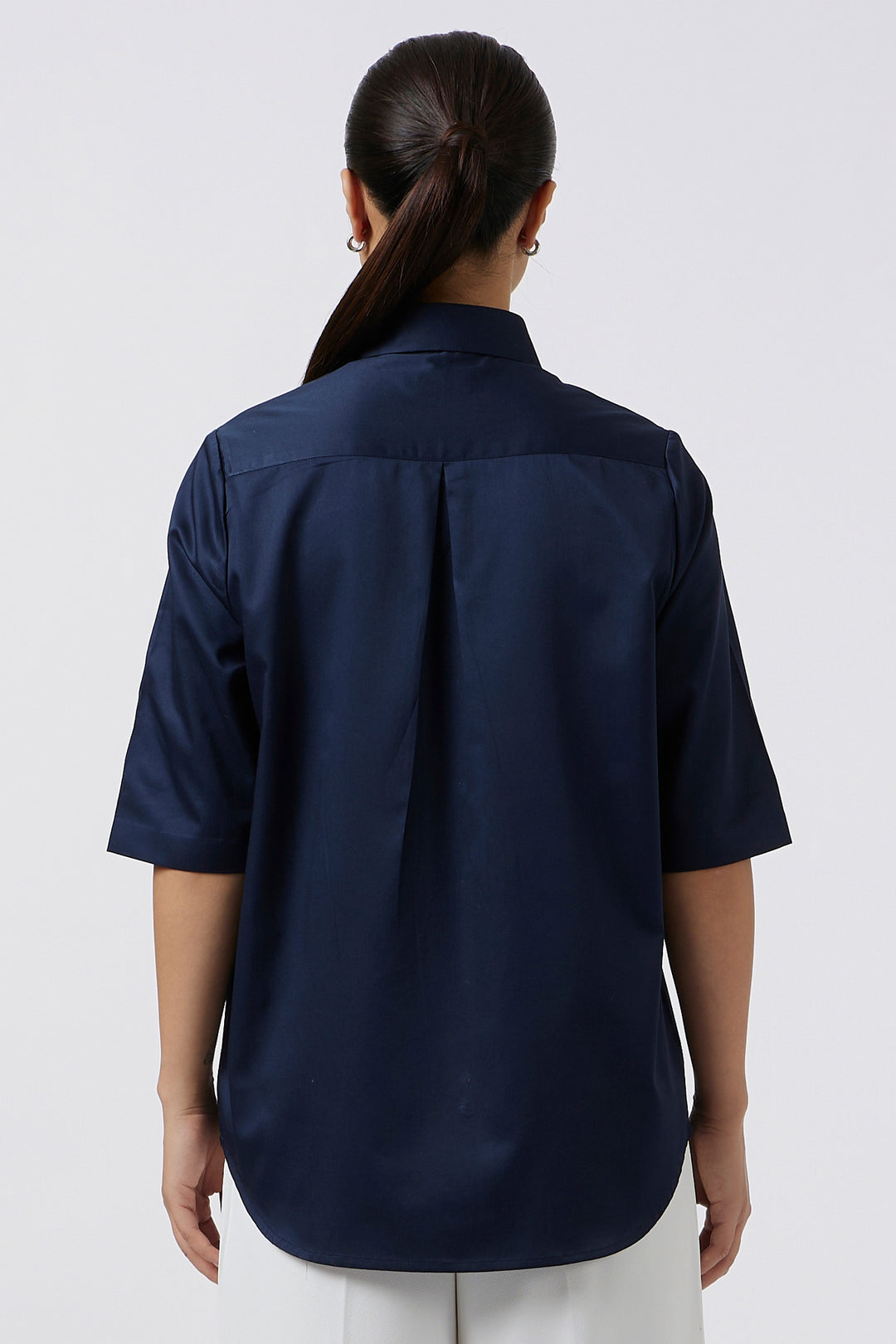 ORGANZA BIB NAVY SHIRT