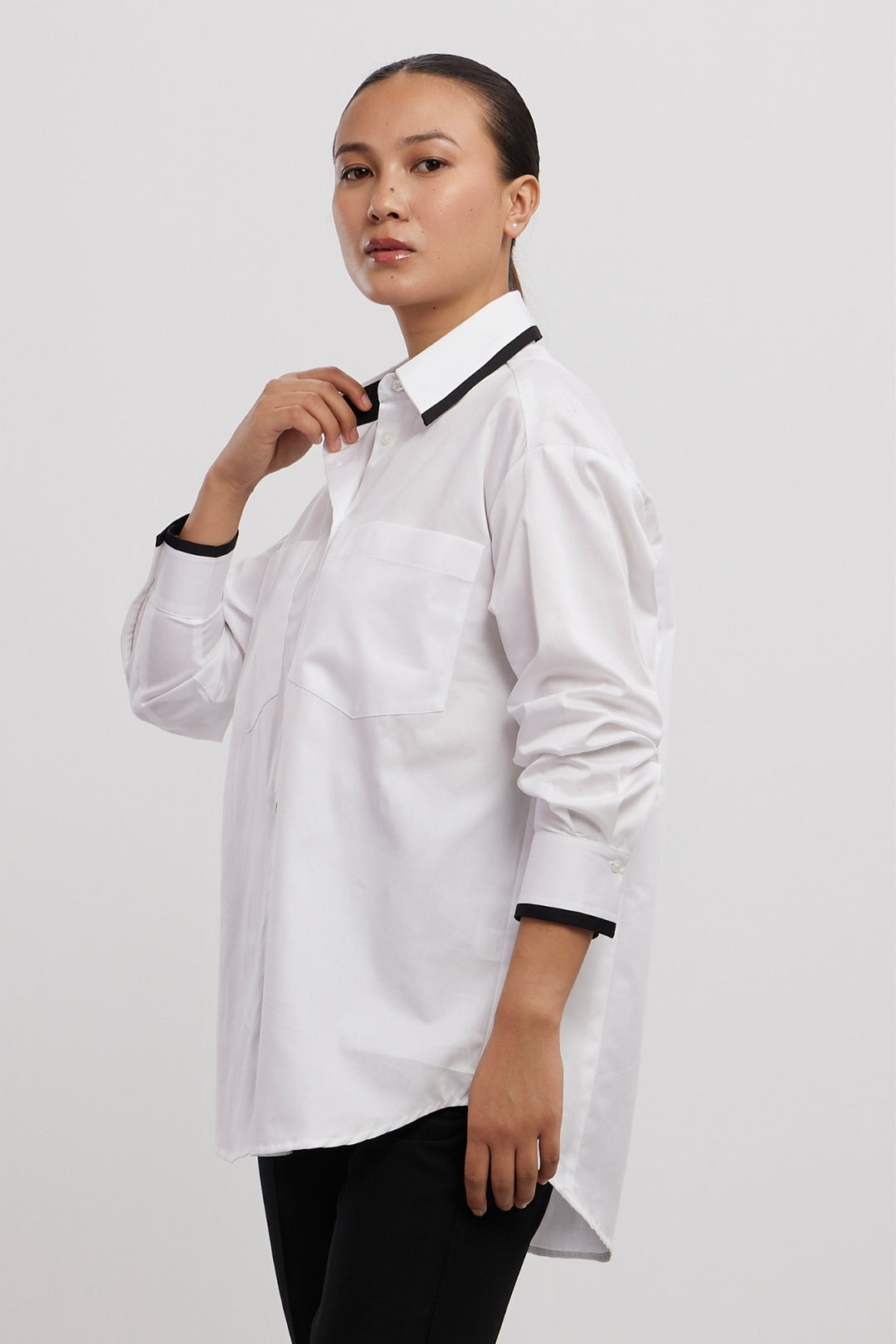 WHITE TUXEDO 2 POCKET SHIRT - PALLAVI SWADI  