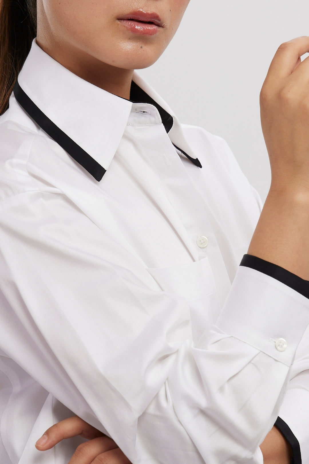 WHITE TUXEDO 2 POCKET SHIRT - PALLAVI SWADI  