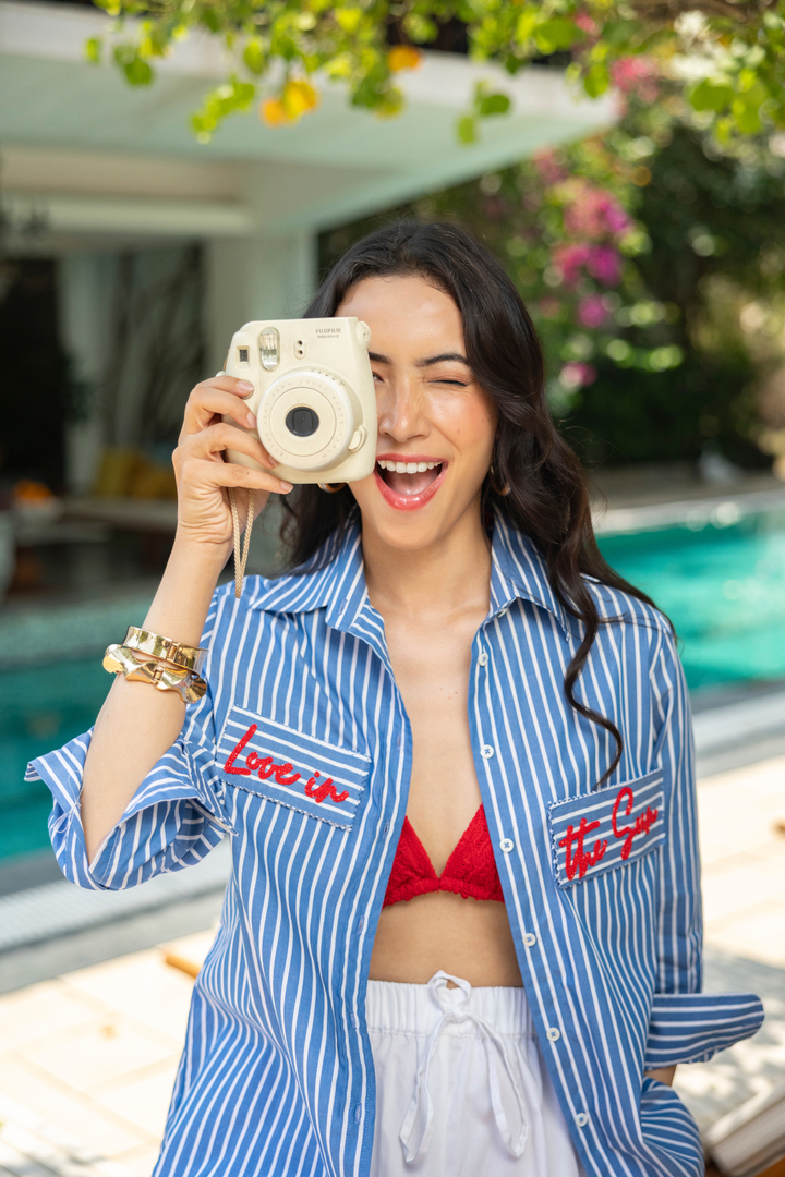 Blue Stripe 'LOVE IN THE SUN' Shirt