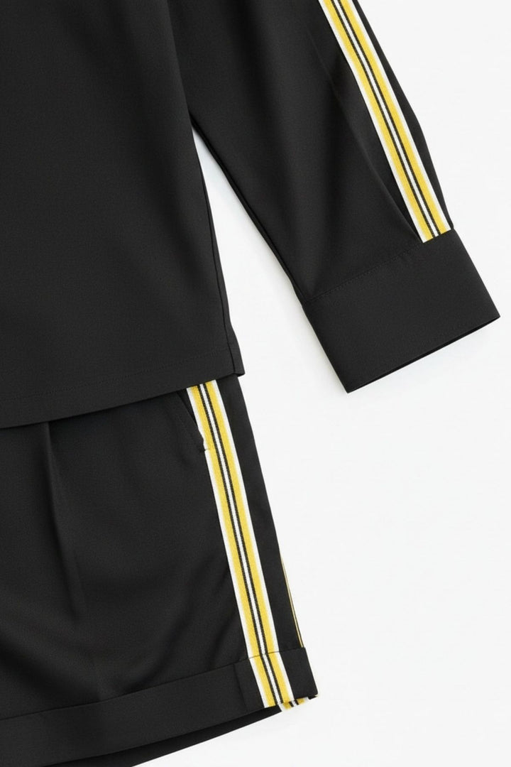 Black Ribbon Short Set