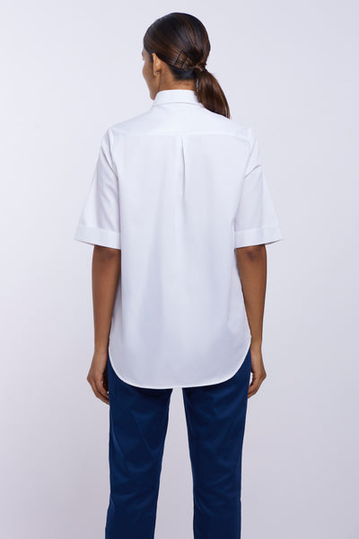 White Fringe Pocket Shirt