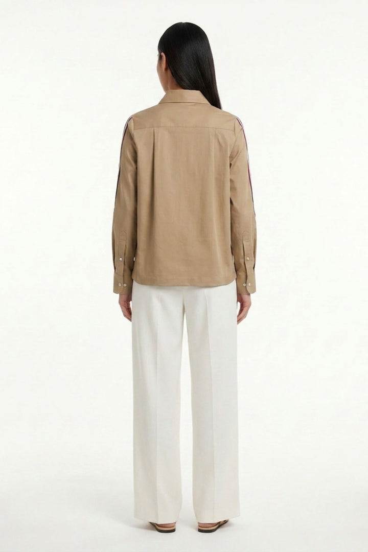 Sand Ribbon Crop Shirt
